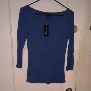 NWT INC International Concepts | Cobalt Blue Long Sleeve Top